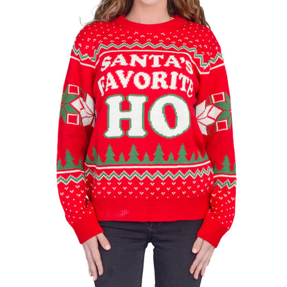 Santa's Favorite HO Ugly Christmas Sweater